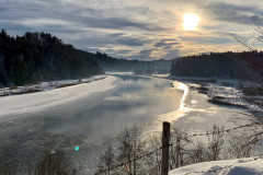 Blick auf die Iller im Januar